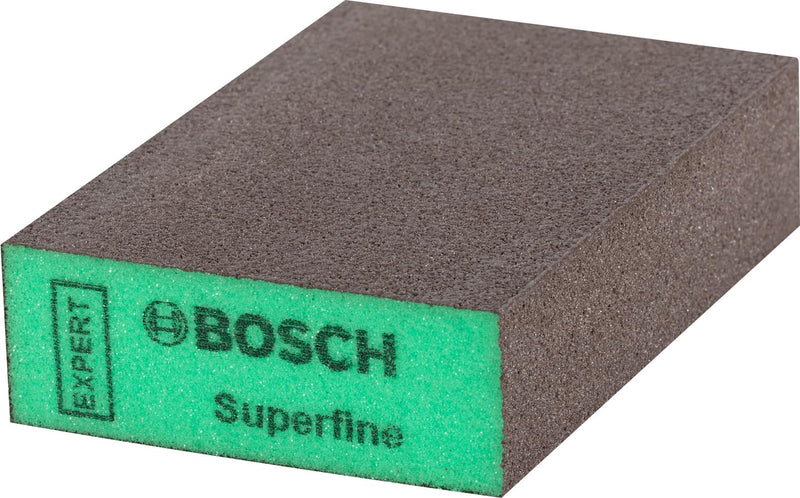 Bosch Accessories Professional 1 x Expert S471 Standard Sanding Sponges (for Paint on Wood, Softwood, Diameter 69 x 97 x 26 mm, Super Fine, Hand Sanding Accessories) Green 69 x 97 x 26 69 x 97 x 26