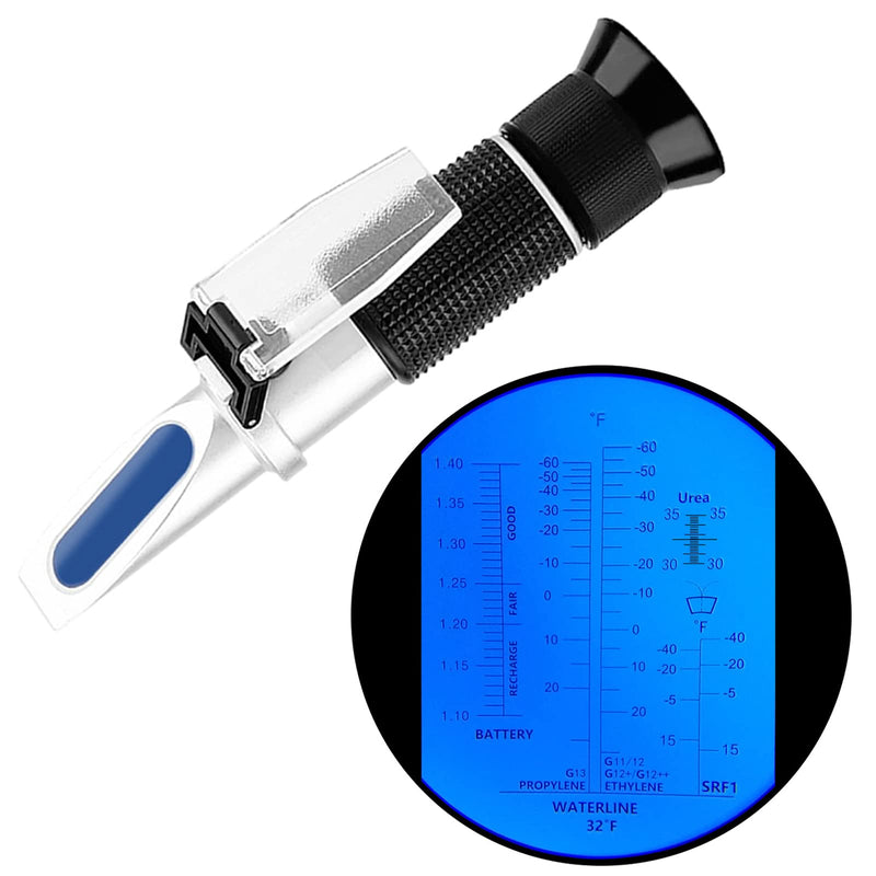 [Australia - AusPower] - Antifreeze Refractometer in Fahrenheit 4 in 1 Antifreeze Tester Coolant Refractometer Ethylene Propylene Glycol Refractometer for Antifreeze System Diesel Exhaust Fluid, Battery Acid 4-in-1 ℉ Antifreeze Refractometer 