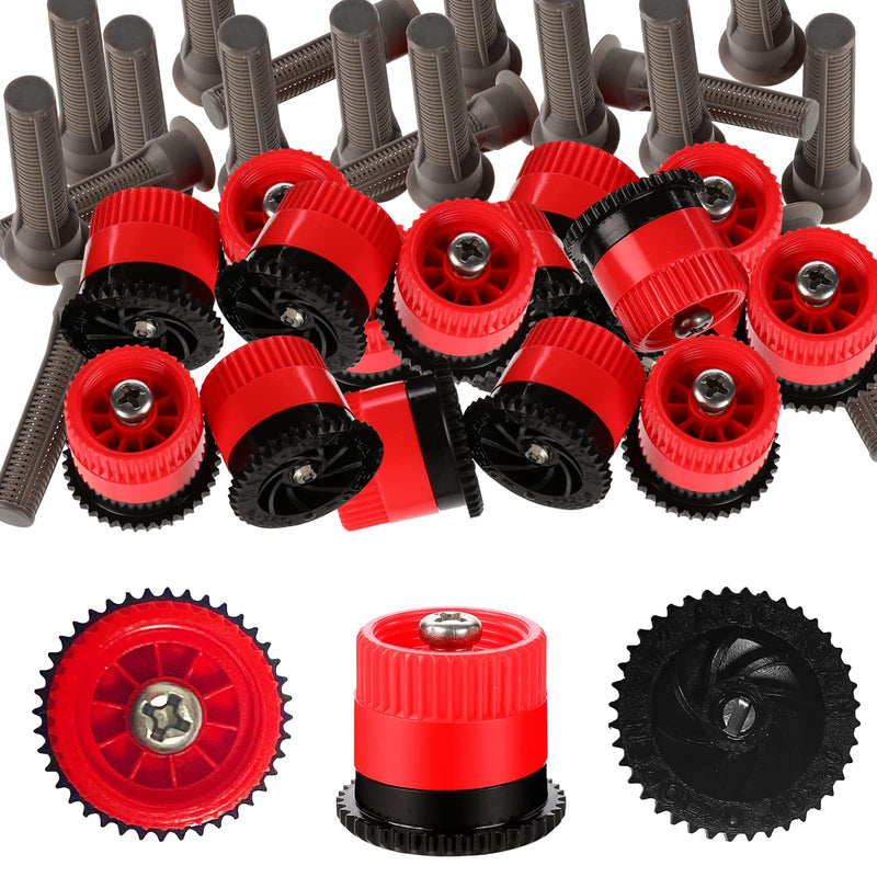 [Australia - AusPower] - Replacement Pop up Rainbird Sprinkler Heads, 16PCS Adjustable Sprinkler Nozzle Variable Arc Nozzle Irrigation Drippers Sprinklers 9.8 Feet Compatible with Hunter, Orbit Pop-up Sprinklers, (10 Van) Red 