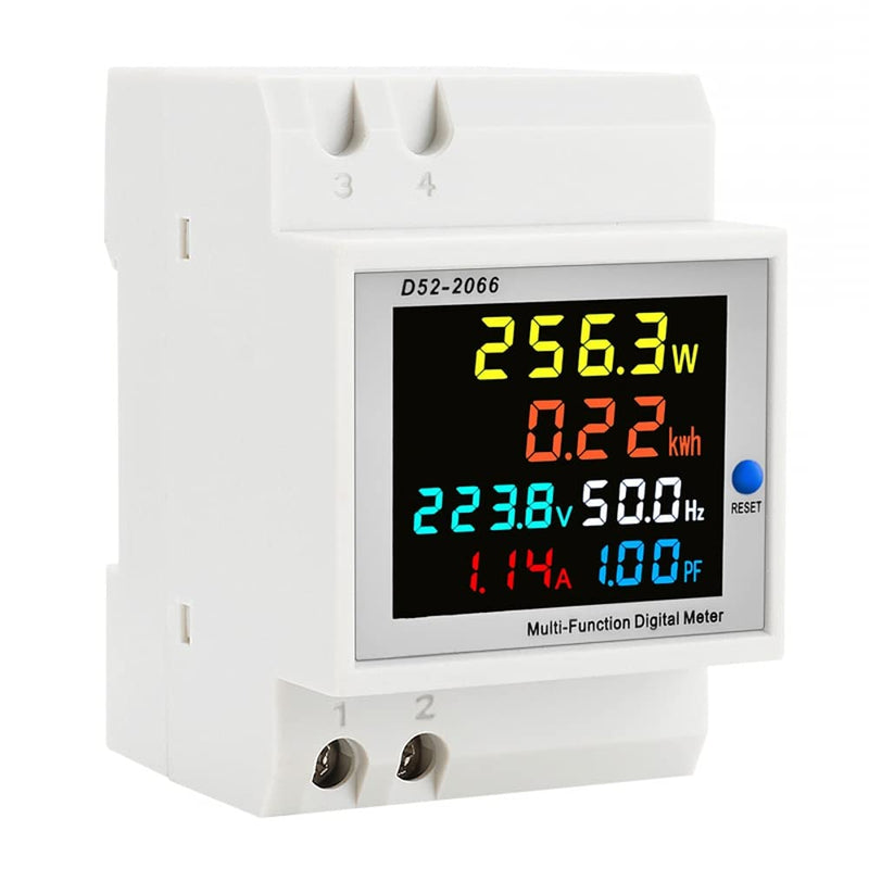 [Australia - AusPower] - Digital Single Phase Energy Meter Tester Electricity Usage Monitor AC 110V 40V~300V 100A Ampermeter Power Voltmeter Ammeter Voltage Amps Watt Kwh Frequency Power Factor Meter Multimeter (Built-in CT) Built-in CT 
