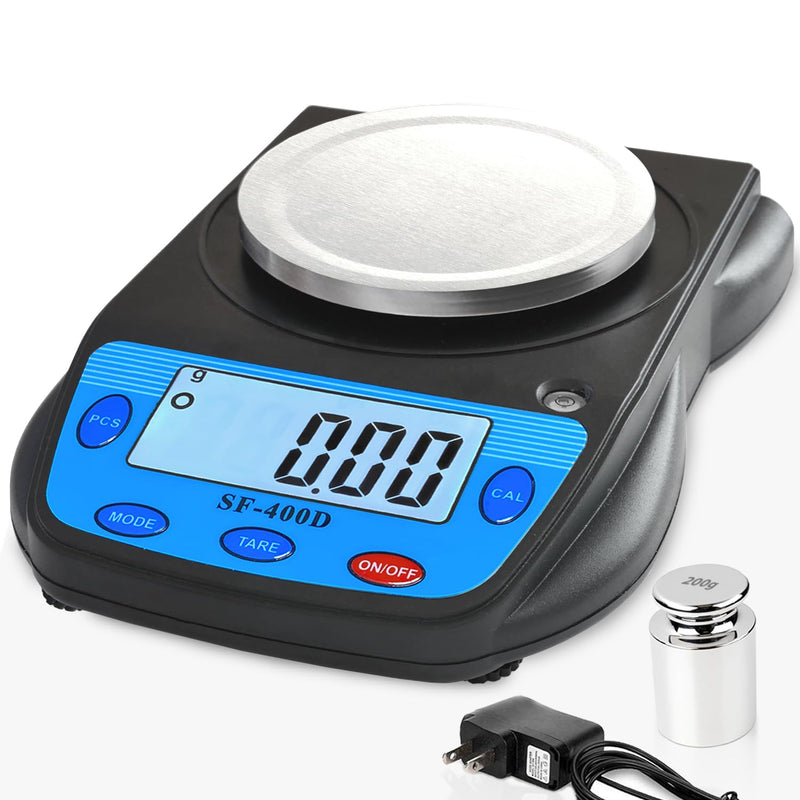 600g x 0.01g Science Digital Scale Lab Balance Gram Scale 6 Units Accuracy Electronic Laboratory Scale Chemistry, Jewelry, Carats, Ounces, Grams, Calibration Weight and Adapter Included
