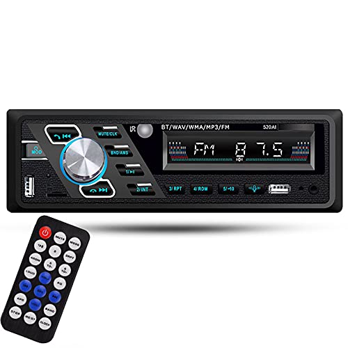 [Australia - AusPower] - 24V Car Radio Bluetooth Stereo MP3 Player Supports Hands-Free Calls FM Dual USB Ports TF AUX in Voice Assist File Reading Function with ISO Plug and Remote Control 