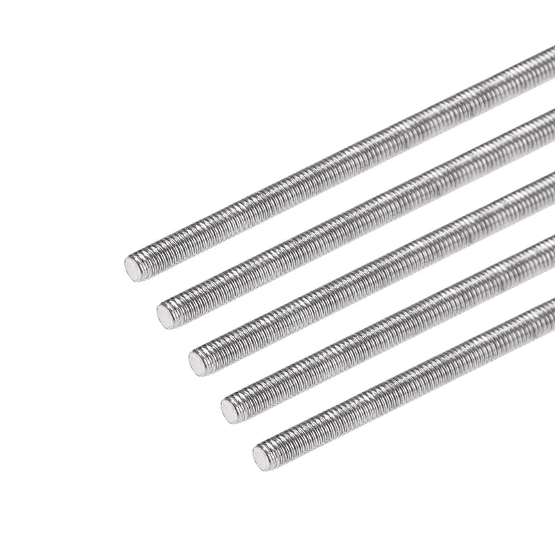 [Australia - AusPower] - uxcell 5Pcs M3 x 350mm Fully Threaded Rod 304 Stainless Steel Right Hand Threads 