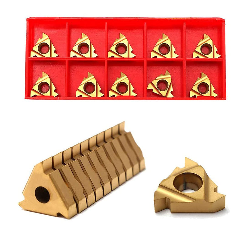 Maizoon Lathe Blades Carbide Inserts CNC Inserts Milling Machine 10pcs 16IR AG60 Rotary Tool DZ13