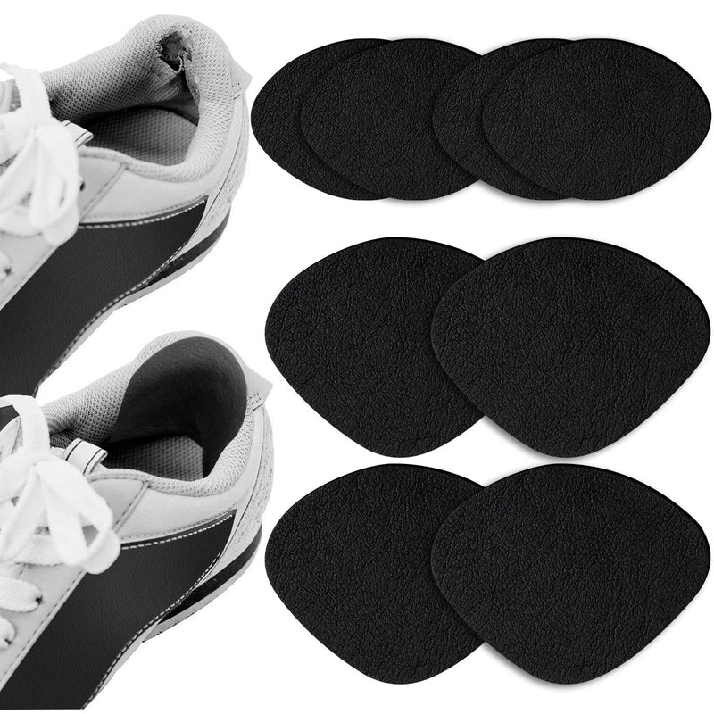 Shoe Heel Repair, 4 Pairs Adhesive Inside Shoe Heel Patch Pad for Sneaker Holes 4 Pair Black