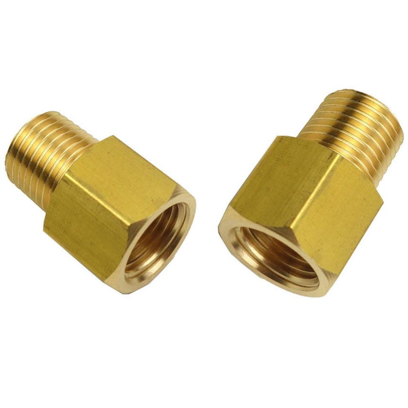 [Australia - AusPower] - 3pcs BSP NPT Adapter British to US Gauge Sensor Sender Adapter Reducer Brass Pipe Fitting Adapter 14 BSPT Male x 14 NPT Female 1/4 BSPT Male x 1/4 NPT Female 3 