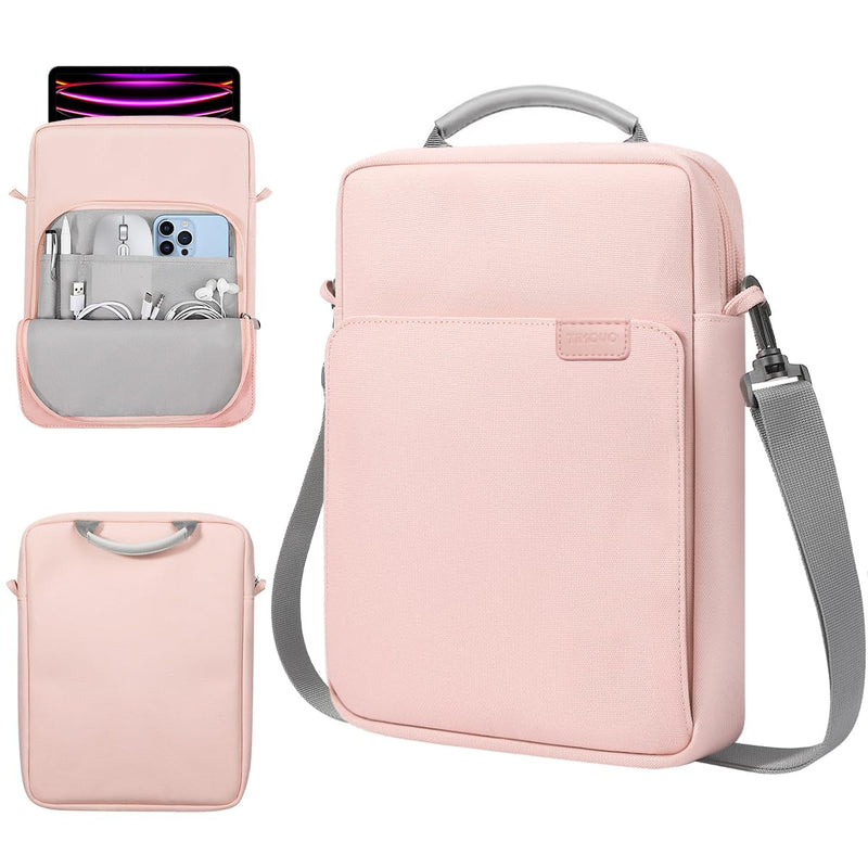 TiMOVO Tablet Case with Shoulder Strap Compatible with iPad, iPad Air, iPad Pro, Galaxy Tab S9 2023, Galaxy Tab A8 10.5 9-11 Pink
