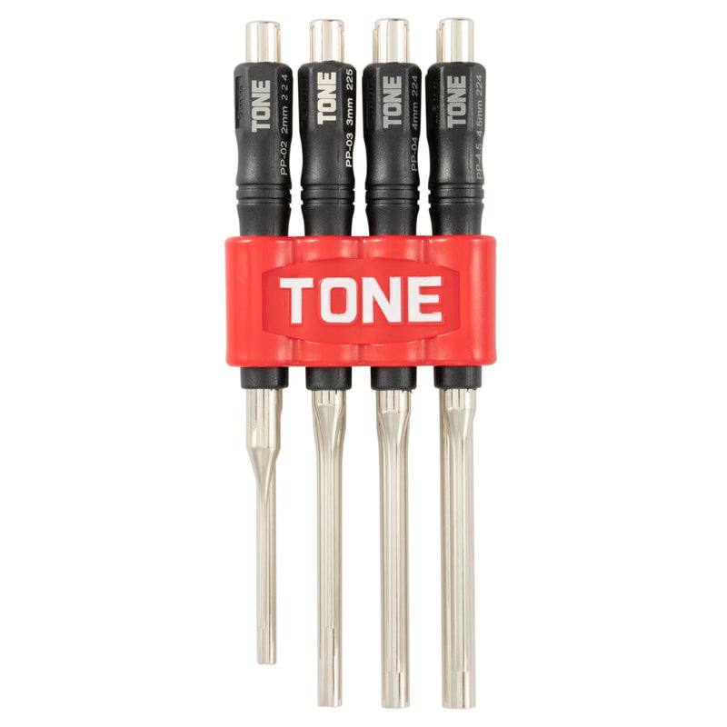 TONE Pin Punch Set PP800P Red 8-Piece PP800P: Includes 8 holder