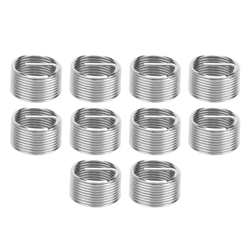 [Australia - AusPower] - 10Pcs M18x1.5x1D Thread Inserts Screw Bushing Coiled Threaded Expansion Conversion Tool Stainless Steel Fastener 