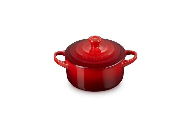 Le Creuset Stoneware Mini Round Cocotte, 14 oz., Cerise 14 Oz.