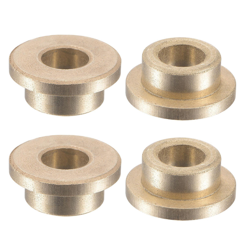 [Australia - AusPower] - uxcell Flange Sleeve Bearings 6mm Bore 10mm OD 6mm Length 14mm Flange Dia 2mm Flange Thickness Sintered Bronze Self-Lubricating Bushing 4pcs 6x10x6mm 
