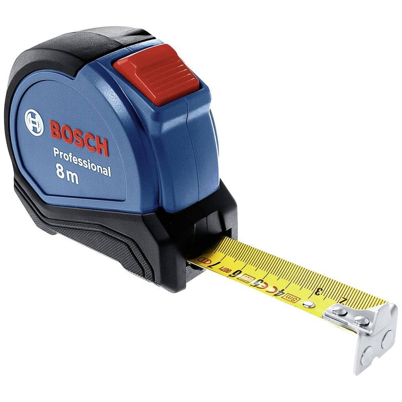 [Australia - AusPower] - BOSCH Professional 8 m Autolock Tape Measure (27 mm nylon steel tape, automatic lock, magnetic hook, belt clip) 