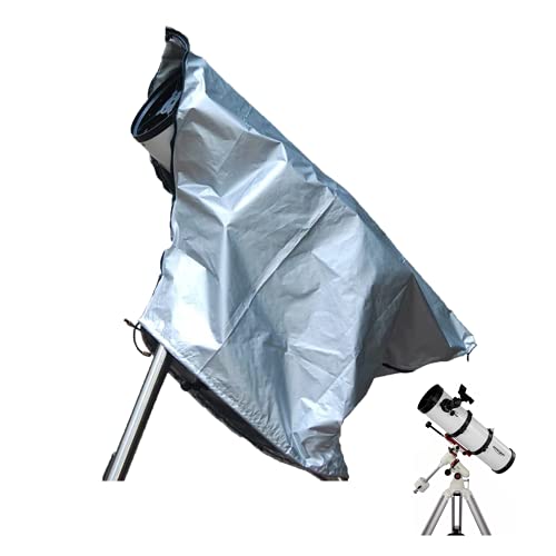 J&C Telescope Cover 420D Silver Outdoor Scope Cover Waterproof DSLR Camera Rain Covers Rain Resistant Patio Telescope Covers Dustproof UV Resistant Silver- 39x29inch