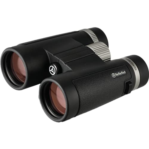TecTecTec BPRO Wild 10x42 ED Hunting Binoculars Outdoors Birdwatching HD Professional Binoculars with Phone Mount Strap Carrying Bag for Travel Sports, and Watching Wildlife Scenery - Black