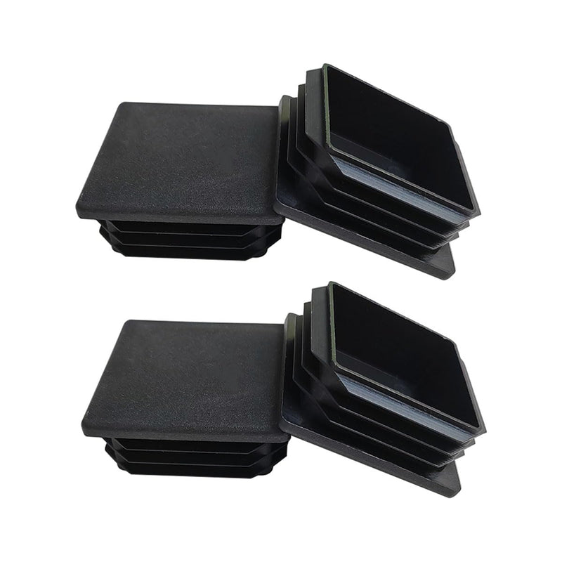 [Australia - AusPower] - 4 Pack 2'' Inch End Cap Square Tubing Black Plastic Plug,Tubing Post End Cap Suitable for Square TubeSquare Plastic Plug, Tubing Post End Cap 2 inch 
