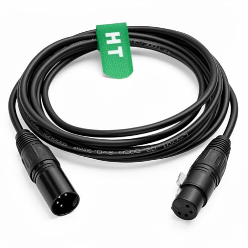 XLR 4 Pin Camera Monitor Recorder Mixer Power Supply Extension Cable Male to Female 3 Meters for Block Battery