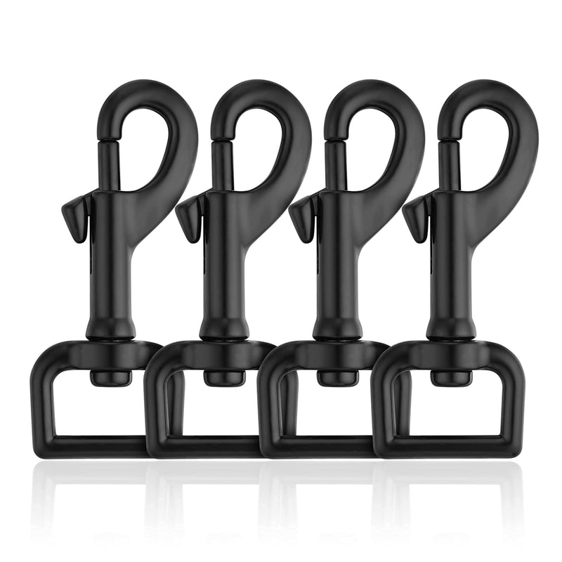 [Australia - AusPower] - Swivel Eye Bolt Snap Hooks Black Heavy Duty Dog Leash Clips Dog Leash Clasp Dog Leash Snaps Hooks Trigger Clip Trigger Snaps 3/4 in 4pcs 
