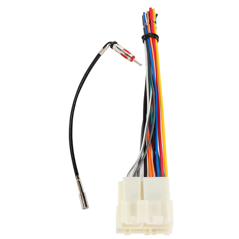 [Australia - AusPower] - RED WOLF Radio Wiring Harness with Antenna Adapter Plug for 1989-2002 Chevy GMC Buick Cadillac Aftermarket Stereo Install Connector Kit Radio harness+ GM10 antenna adapter 