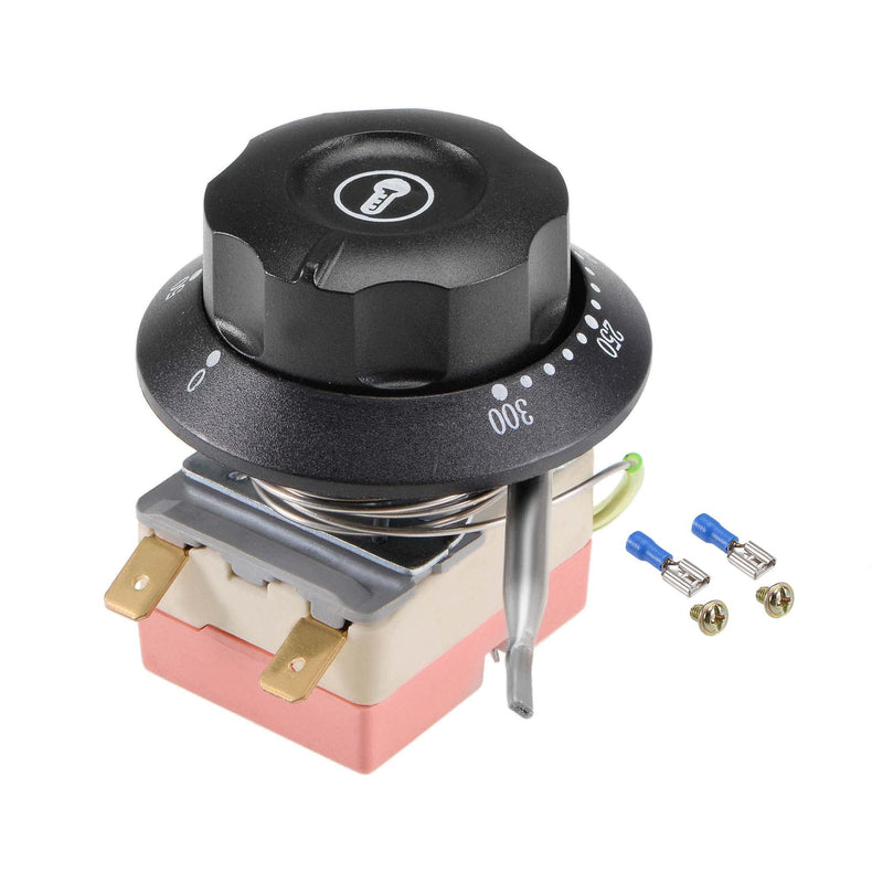 [Australia - AusPower] - uxcell NC 250V 16A 50-300C Temperature Control Switch Capillary Thermostat for Oven Refrigerator Heater, 0.7m, with 2 Screws&2 Crimp Terminals 