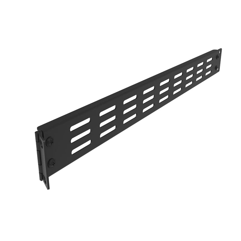 [Australia - AusPower] - Jingchengmei 1U Hinged Blank Panel - Slot Vented Server Rack Panel for 19-Inch Network Cabinet or Server Rack Enclosure Black (1UVBPHN, Black) 