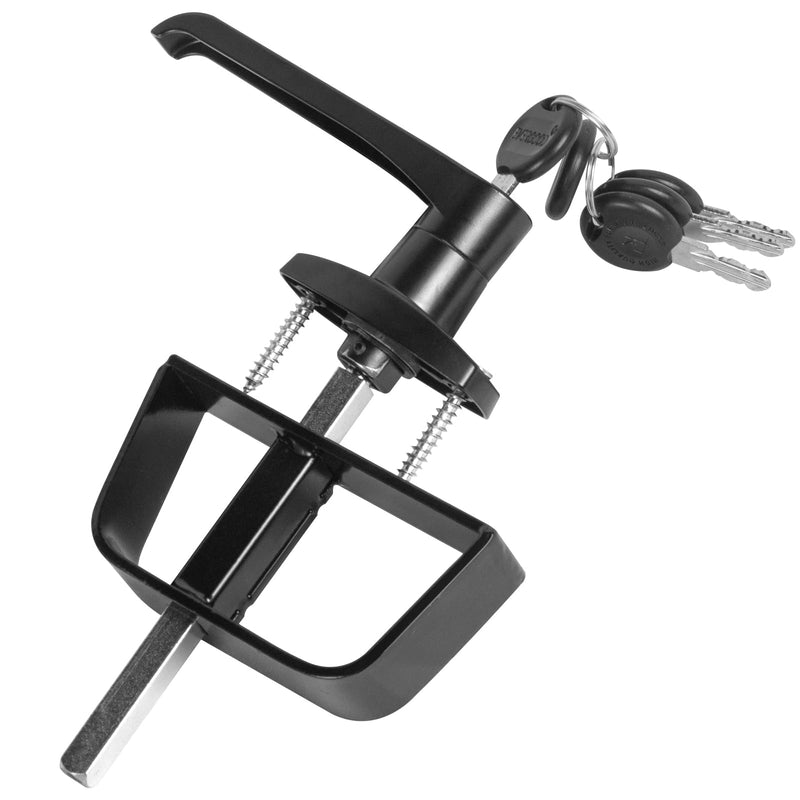 5-1/2" L-Handle Lock kit,EFFIBUILD Shed Door Latch with 4 Keys, 5-1/2" Stem Shed L-Handle Lock Kit for Sheds Doors, Playhouses, Chicken Coops,Camper, RV, Garage Door(Black). 1