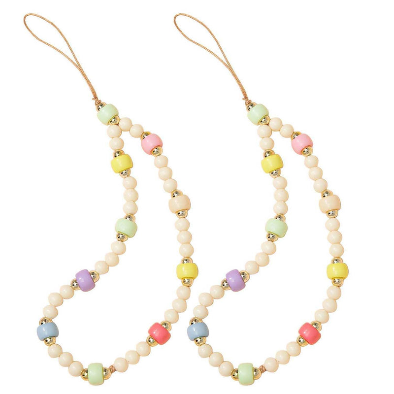 [Australia - AusPower] - Beaded Phone Lanyard Strap Girly Style Fixed Beads Pearl Neck Lanyards A-PHLY-ykl-22 