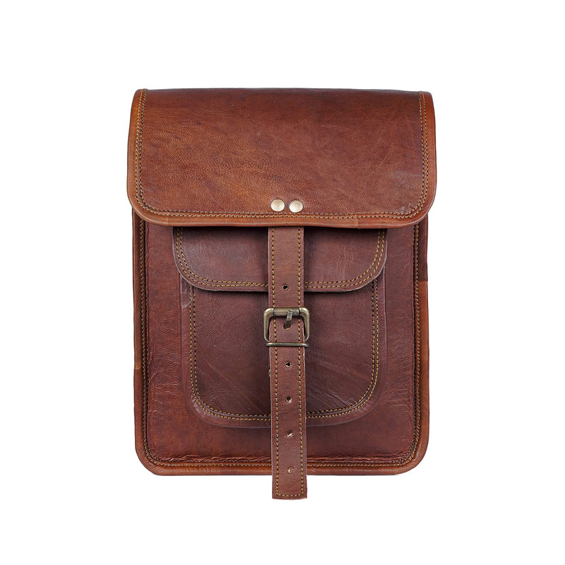 [Australia - AusPower] - 11 inch Small Crossbody Shoulder Genuine Leather iPad/Tablet Vintage Messenger Bag For 10.5 inch iPad Pro for Women & Men Retro 