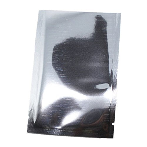 PABCK 500 Pack Silver Foil Pouch Open Top Heat Seal Mylar Bags 3.1x4.7 inch 8x12cm (3.1x4.7 inch)