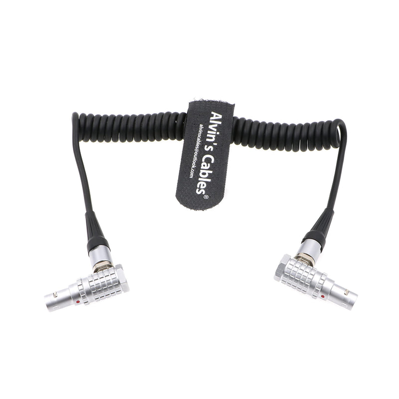[Australia - AusPower] - Alvin's Cables TIME Code Coiled Cable for Sound Devices ZAXCOM DENECKE XL-LL Roll Right Angle 5 Pin Male to Male double Right Angle 5 pin 