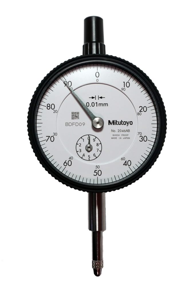 Dial Indicator Flat End Cover ISO Design 10mm 0.01mm | 0.01 mm, shock-proof, easy to read
