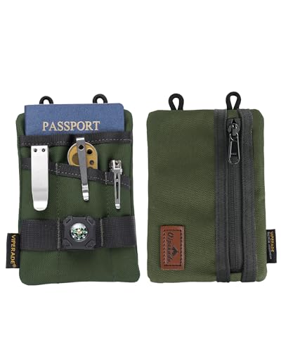 VIPERADE VE1 Pocket Organizer, EDC Pouch for Men, EDC Organizer Storage EDC Gears, Multitool Pocket Pouch Hold Your Flashlight/Pocket Knife, Pen, Notebook Green