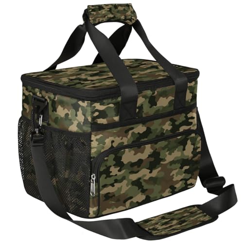 Leakproof Insulated Cooler Lunch Bag Army Camouflage Camo Picnic Lunch Box