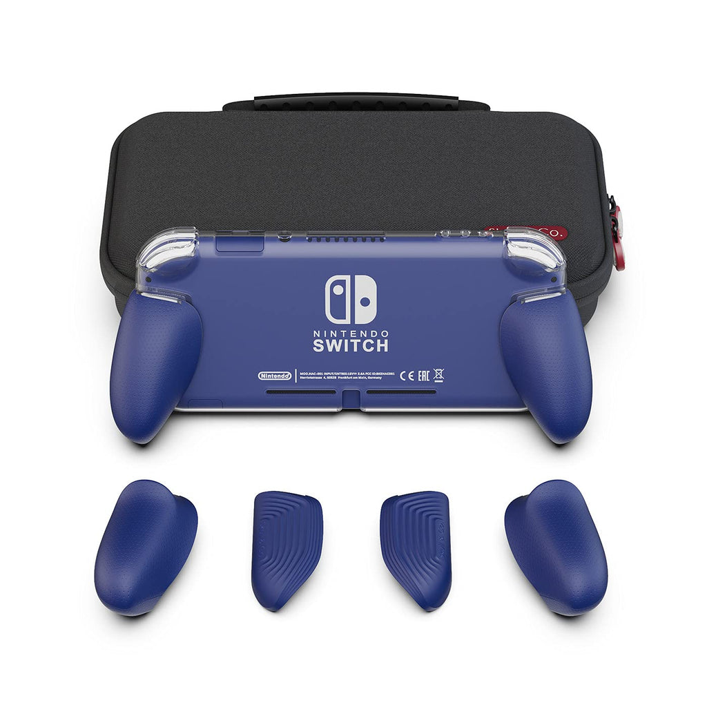 [Australia - AusPower] - Skull & Co. GripCase Lite Bundle for Nintendo Switch Lite GripCase Lite + MaxCarry Case Lite Bundle Bundle-Blue 