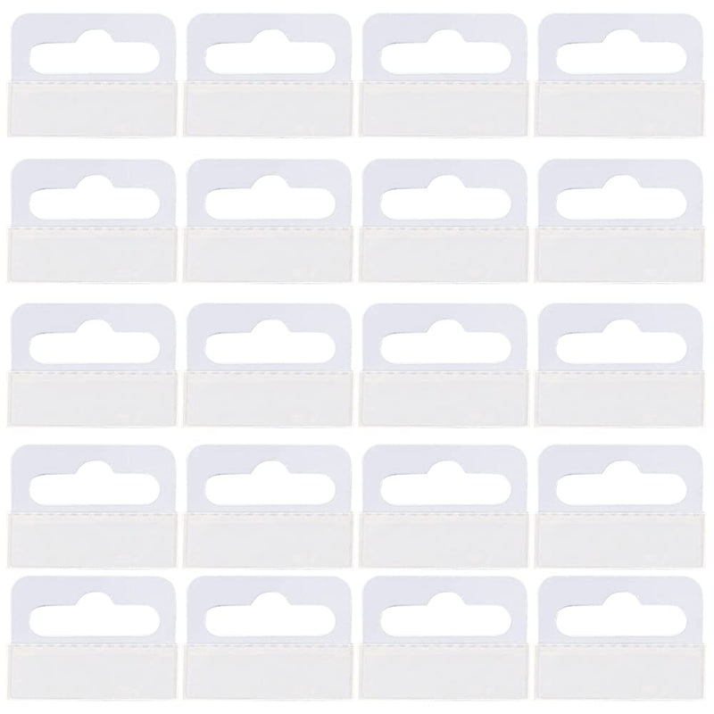 [Australia - AusPower] - Clear Self Adhesive Hang Tabs Hooks Plastic Display Hand Tabs Slot Hole Folding Tab for Store Retail Display(200 Pieces) 17.7*13.7inch 