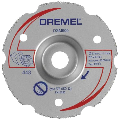 DREMEL DSM20 Multi-Purpose Carbide Flush Cutting Disc (DSM600) Flush cut