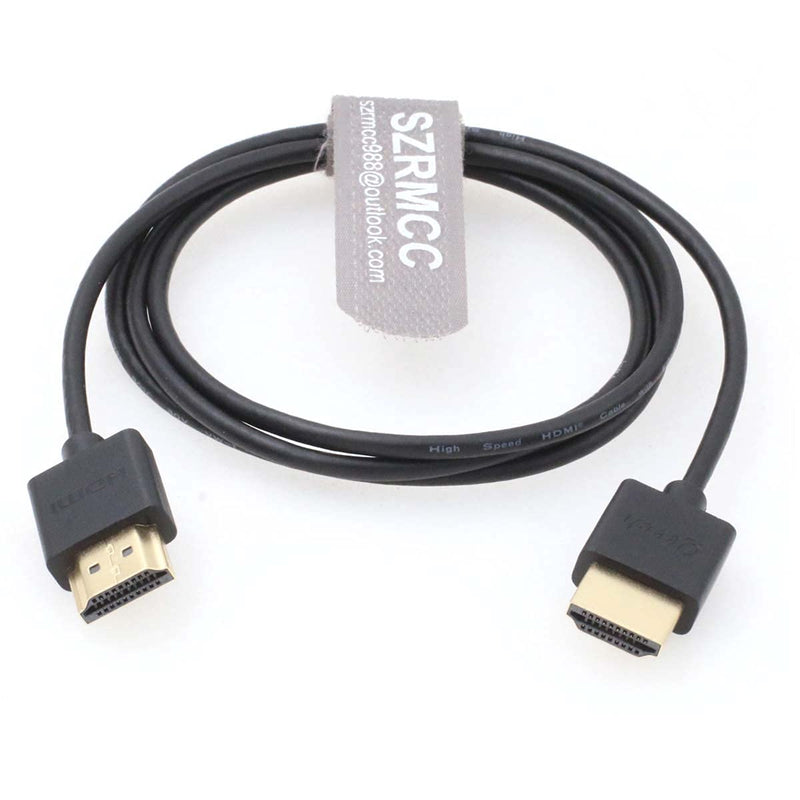 [Australia - AusPower] - SZRMCC High Speed 4K 2.0 60P HDMI-Compliant Thin Soft Cable for Z Cam E2 Tablet for Sony-Canon DSLR Camera ATOMOS Portkeys Monitor (30cm) 30cm Straight Cable 