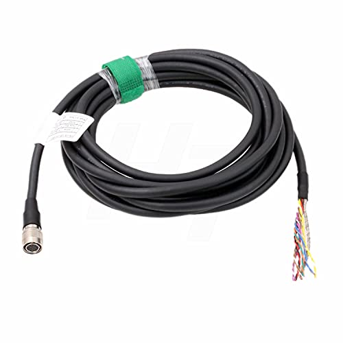 Hirose 12 Pin Female HR10A-10P-12S to Open End Flying Cable Bare Wire for Allied AVT GigE, Sony DXC, Panasonic, Hitachi, Jai, Basler, Dalsa, Teli, Toshiba Camera (Straight 12-pin, 2 m) Straight 12-pin