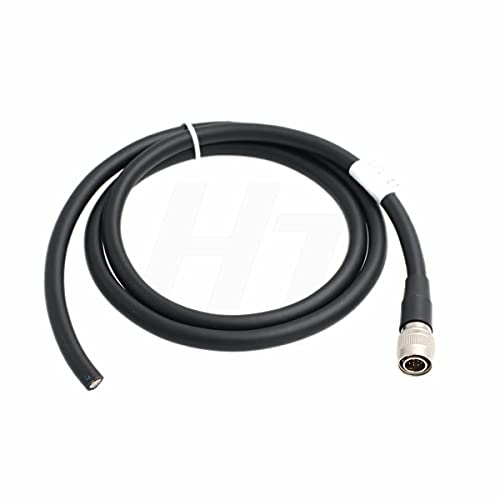 Hirose 12 Pin Male HR10A-10P-12P to Open End Flying Cable Bare Wire for Sony Hitachi Camera Remote Control, B4 ENG Lens Extension, Amira and Alexa Mini PL Lens Mount Steel (1 m) 1 m