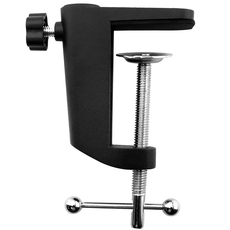 [Australia - AusPower] - Black C-Clamp Cantilever Bracket Clamp Holder Desk Lamp Clip Fittings Base Hose DIY Swing Arm Lighting Accessory Metal Clamp 