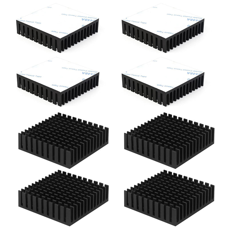 Pack of 8 Aluminum Heatsinks Radiator Heatsink Cooling Radiator Fins | Cooler Thermal Conductivity Measurements 40mm x 40mm x 11mm Cooling Fins Heatsink Kit for CPU PC Power Supplies
