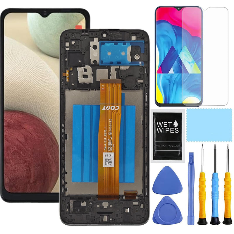 [Australia - AusPower] - for Samsung Galaxy A12 Screen Replacement with Frame for Samsung a12 a125u Screen Replacement A12 Nacho A127 s127dl a125a a125w LCD Display digitizer Touch Screen Assembly with Repair Tools 6.5 inch 