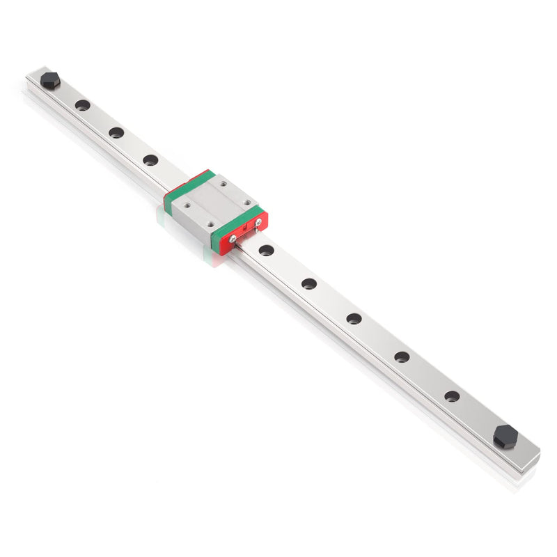 MGN12H 300mm Linear Slide Rail MGN12 for 3D Printer Rails and CNC Machine Rails Green MGN12H Rail + Carriage block