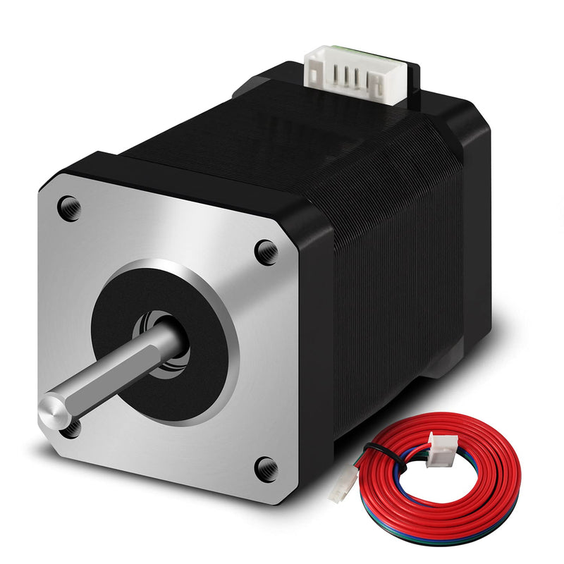 Nema 17 Stepper Motor 42-48 1.5A-3.8V 2 Phase 4 Wires 1.8 Degrees with 39.3 inch Cable for Creality CR-10 10S Ender 3 3D Printer/CNC extruder and Y-axis