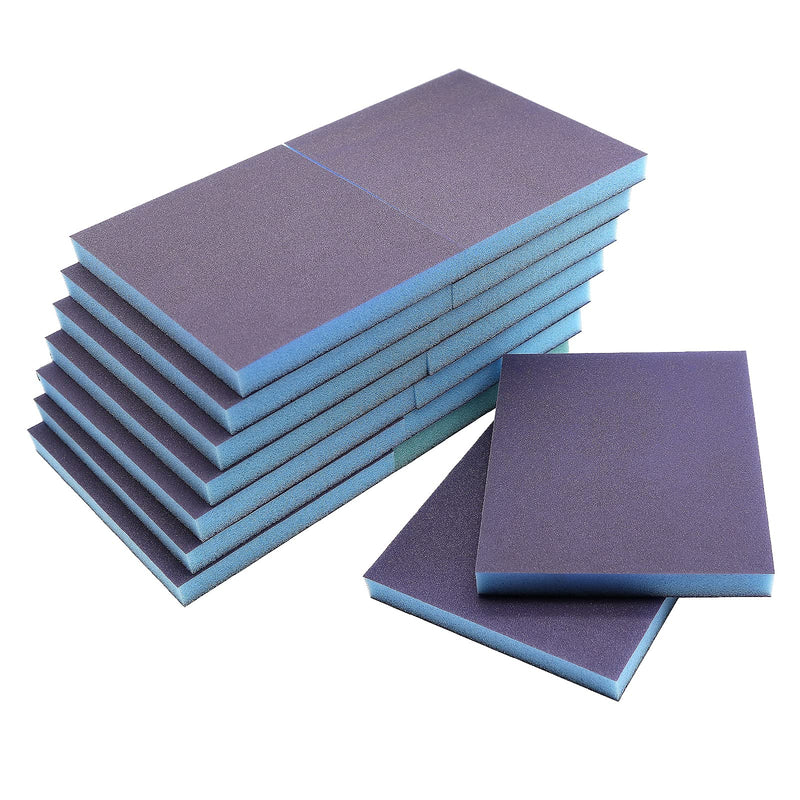 [Australia - AusPower] - 16Pcs 220 Grit Sanding Sponge, Jamiikury Sanding Blocks Washable and Reusable, Wet Dry Sandpaper Sponge for Wood Metal FurniturePaint and Drywall 220 Grits 