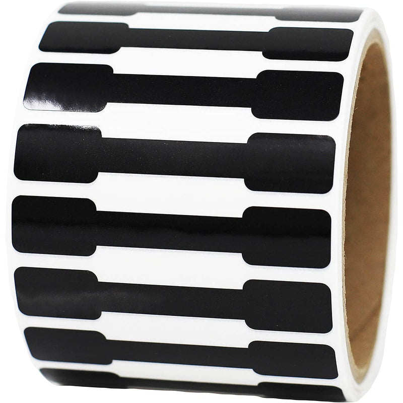 Black Blank Tamper Evident Labels 0.5 x 2.75 Inch 500 Total Clear Stickers - Tamper Proof Stickers, Ideal for Food Delivery, Food Packaging, Envelope Seals, Product Protection