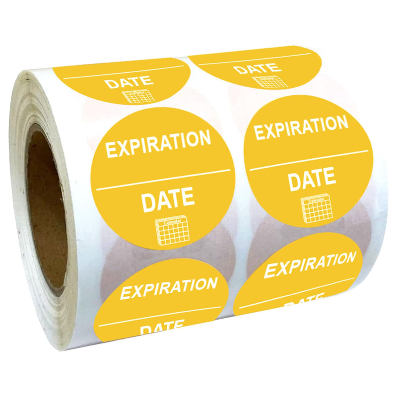 [Australia - AusPower] - Expiration Dates Stickers Shelf Life Stickers 1 Inch Medication Instruction Healthcare Paper Label 500 Pcs Exp Date Management Sticker for Inventory Pills Organized Track Dot Sticker Drugs Labels Round 