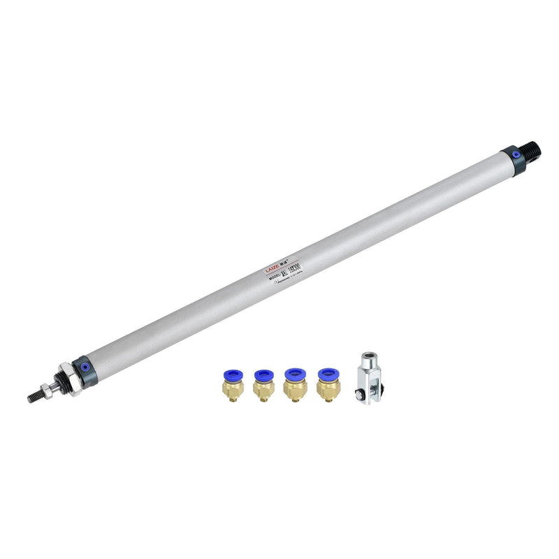[Australia - AusPower] - uxcell Pneumatic Air Cylinder 16mm Bore 300mm Stroke with Y Connector and Quick Fittings, MAL 16x300, for Automatic Equipment 16mmx300mm 