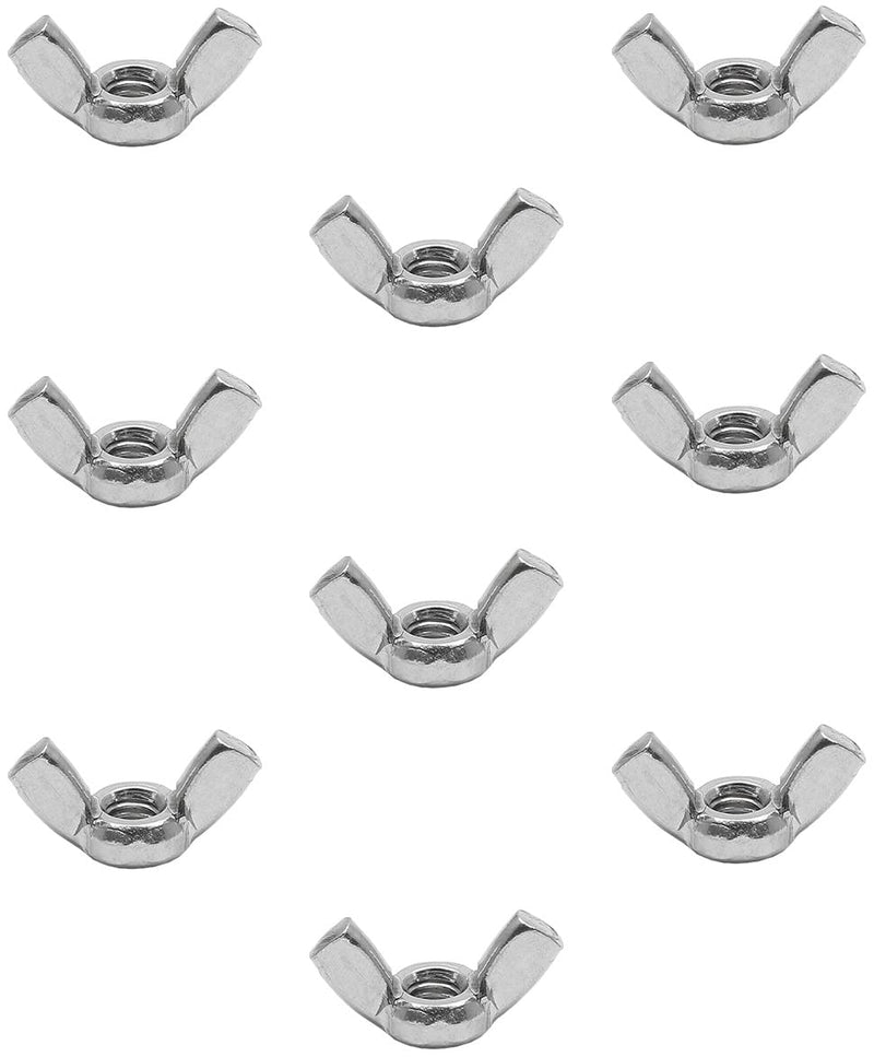 [Australia - AusPower] - 20 Pcs M5 Stainless Steel Wing Nuts, Fasteners Parts Hurrican Screws Hand Twist Tighten Ear Butterfly Nut Sliver Tone 