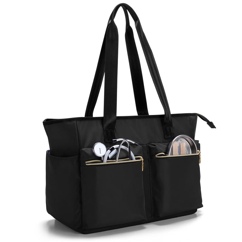[Australia - AusPower] - Damero Nurse Bag for Work Supplies, Medical Bags with Laptop Sleeve for Home Care Nurse, Health Care Staff and More, Black 