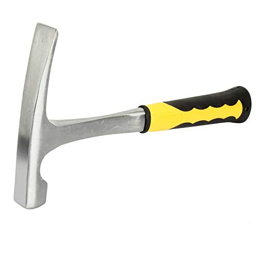 Geological Hammer, Duckbill Double Head Geology Hammer Geological Hammer Flat Mouthstone Hammer Sharpener Tip Geological Study Hammer with High Carbon Steel and Comfortable Rubber Handle